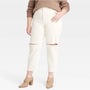 Universal Thread New off white vintage straight Jeans 24W